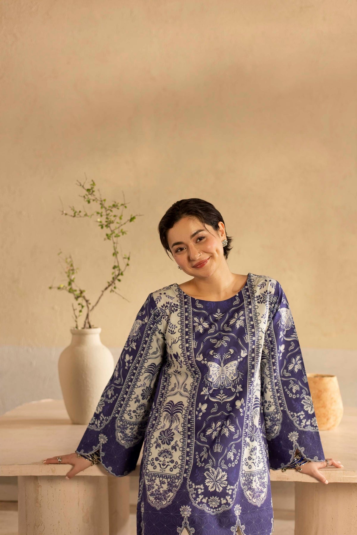 2PC Light Khaddar Dress - HM03