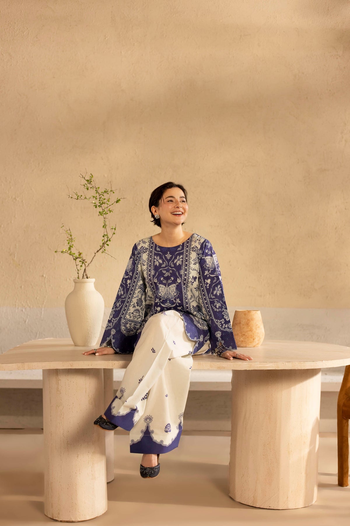 2PC Light Khaddar Dress - HM03
