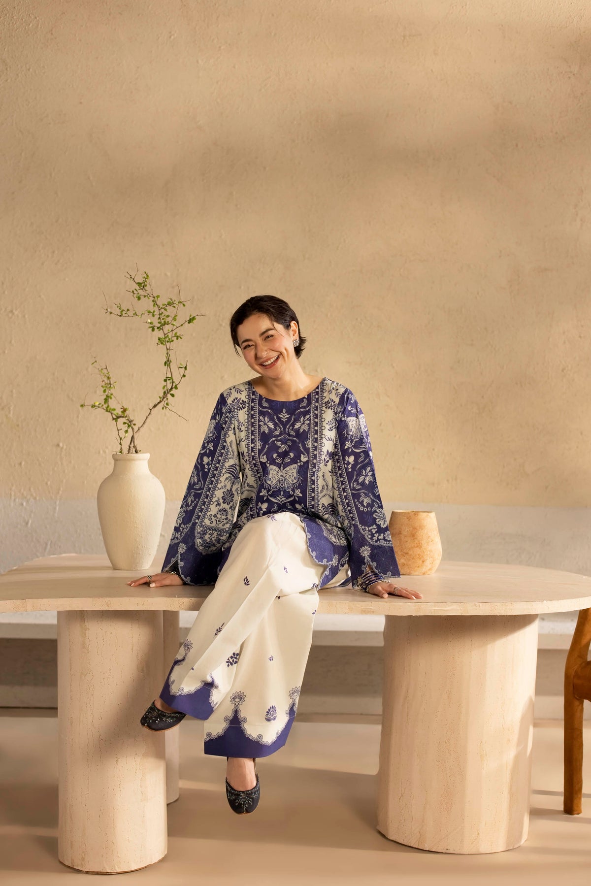 2PC Light Khaddar Dress - HM03