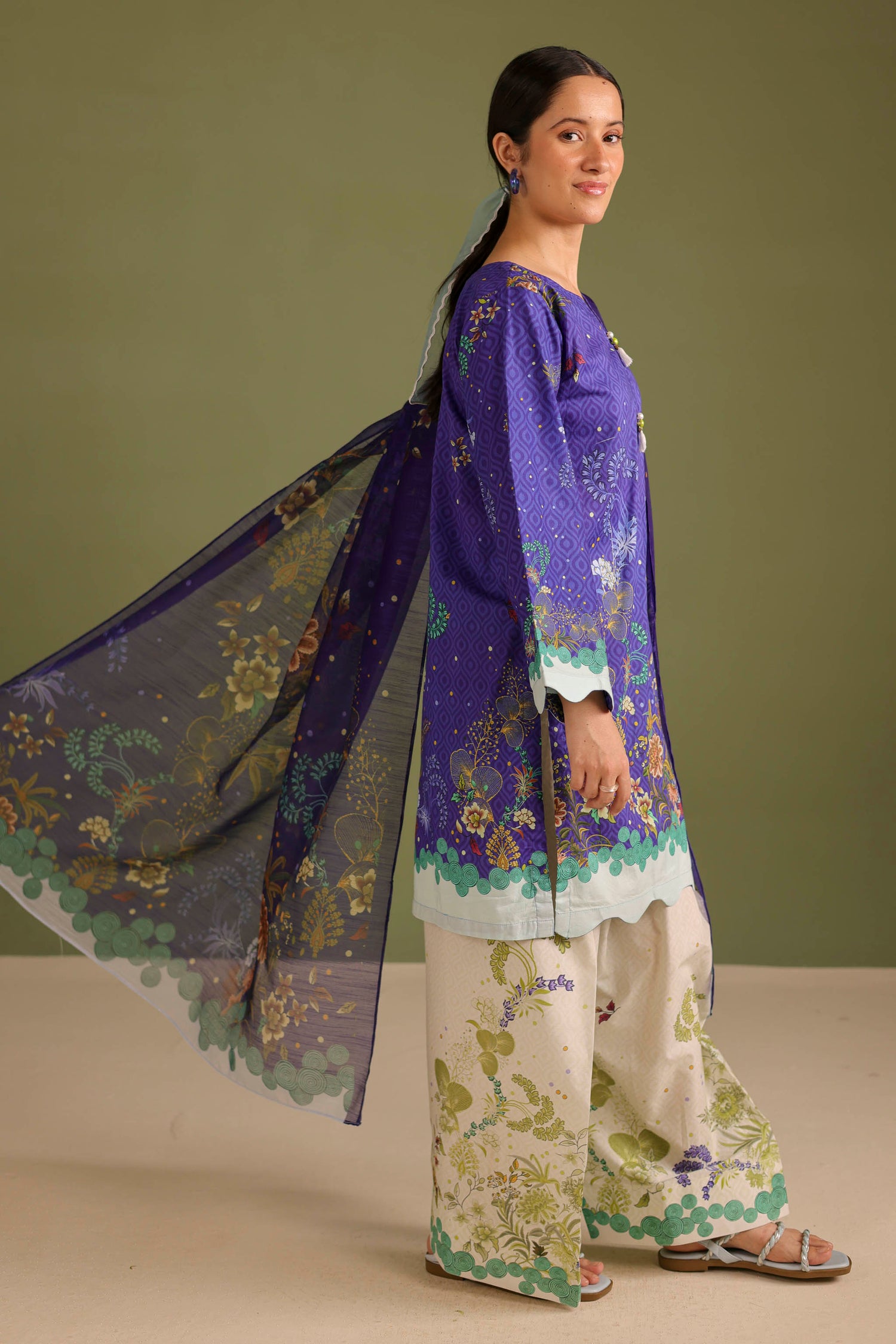 3PC Printed Lawn Suit - 42714