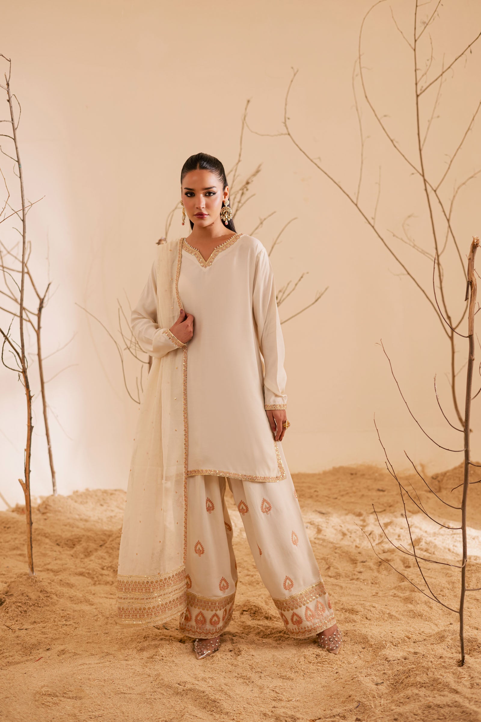 3PC Luxury Embroidered Dress- RSC03