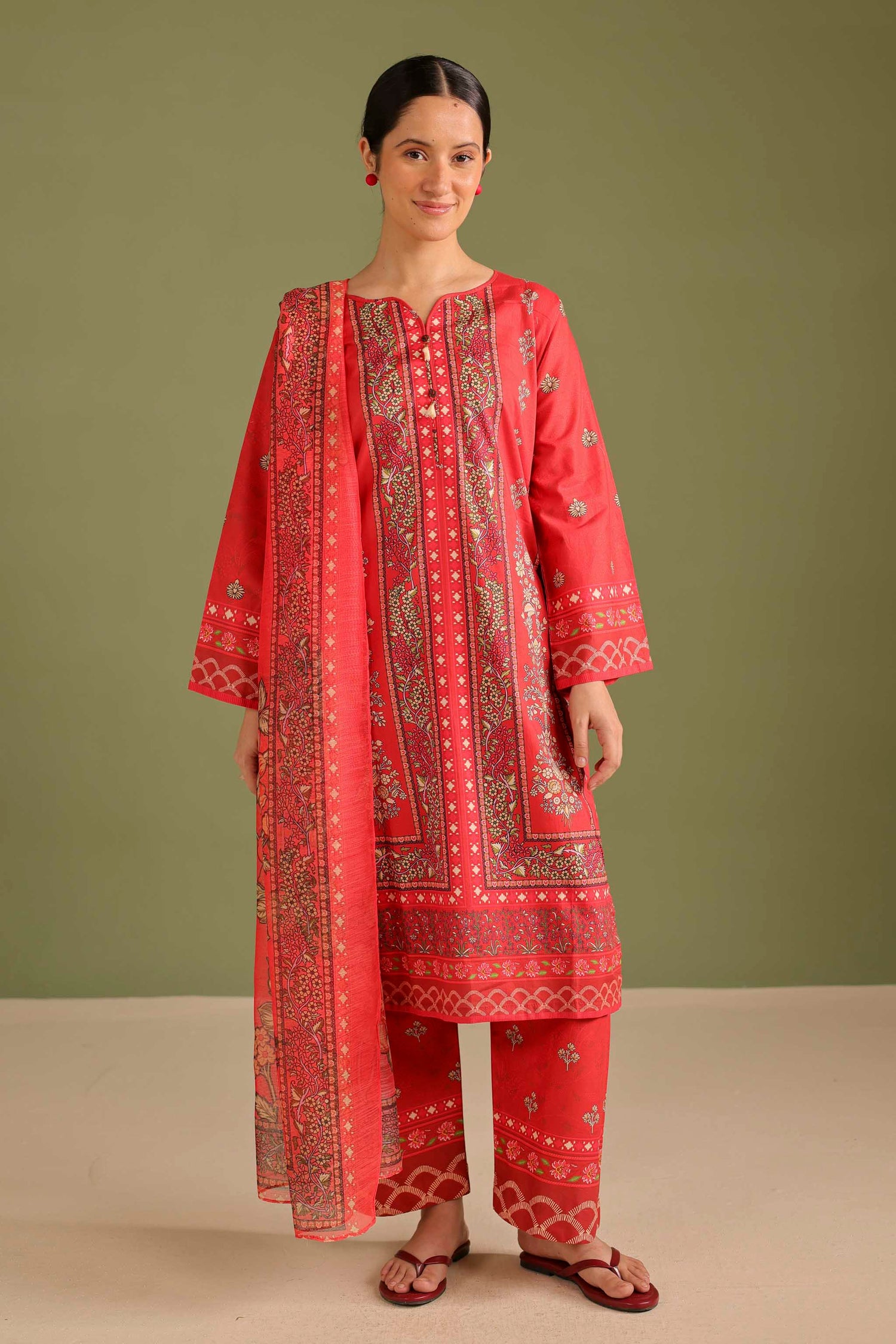 3PC Printed Lawn Suit - 42684
