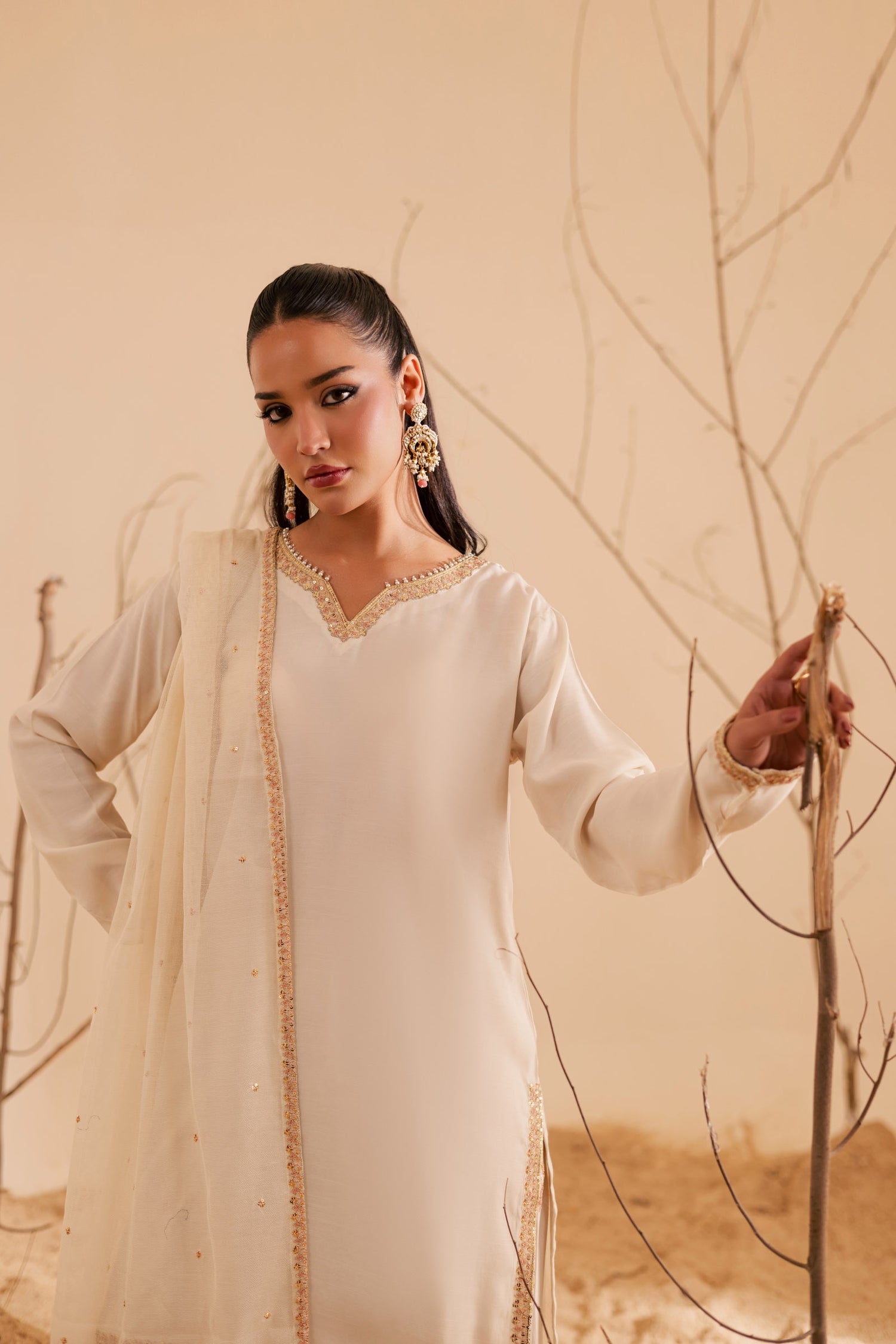 3PC Luxury Embroidered Dress- RSC03