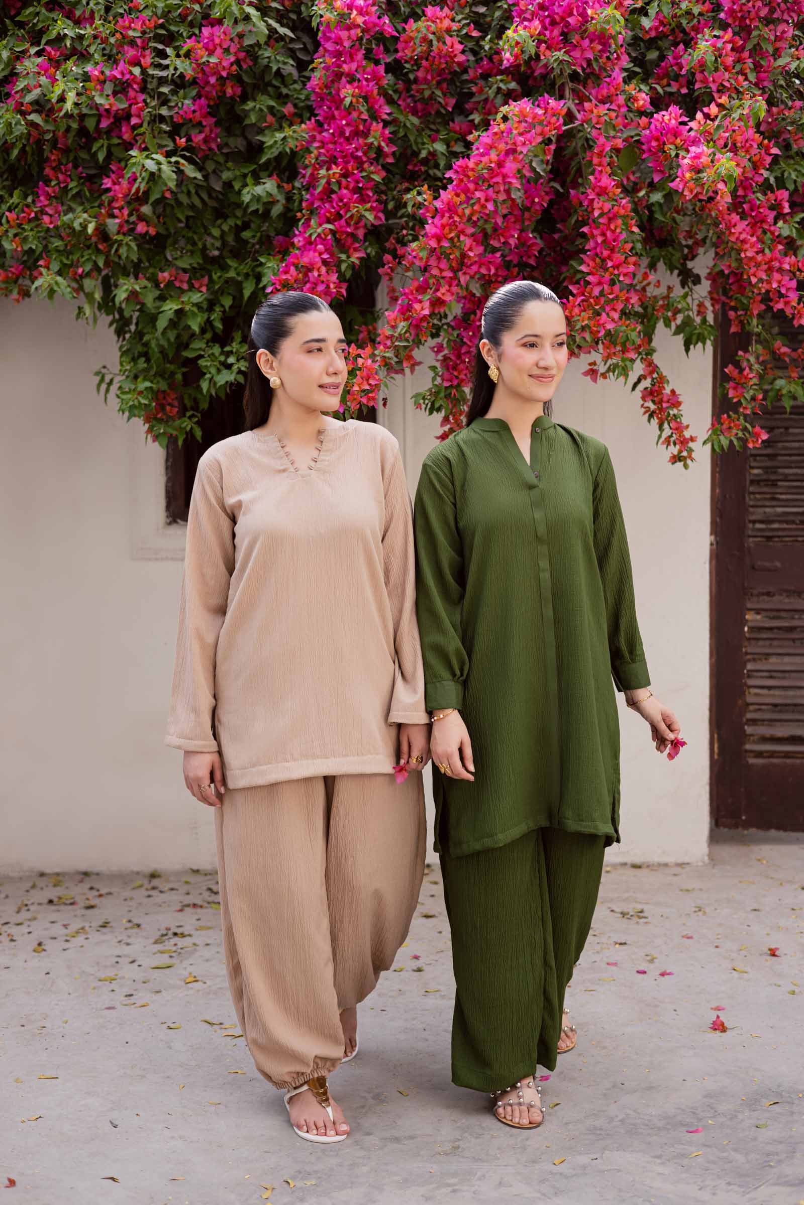 2PC Textured Dress-SB-Skin