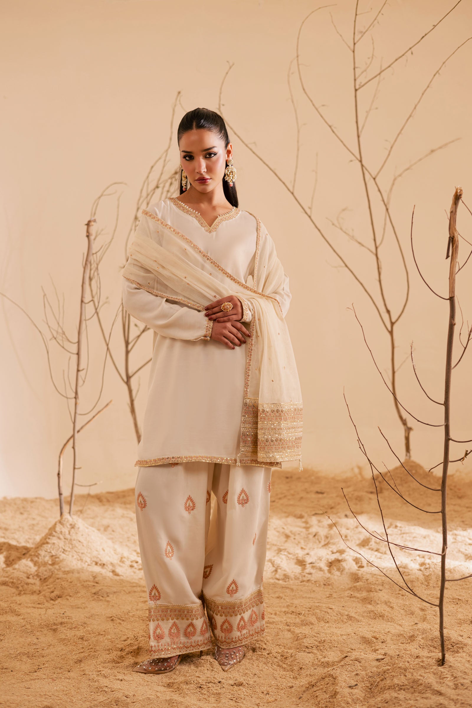 3PC Luxury Embroidered Dress- RSC03