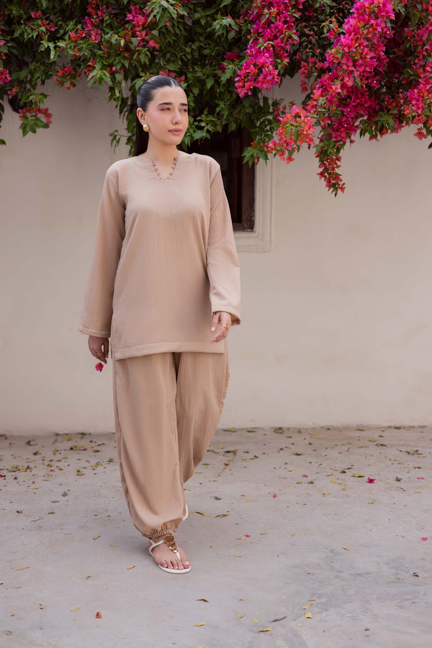 2PC Textured Dress-SB-Skin