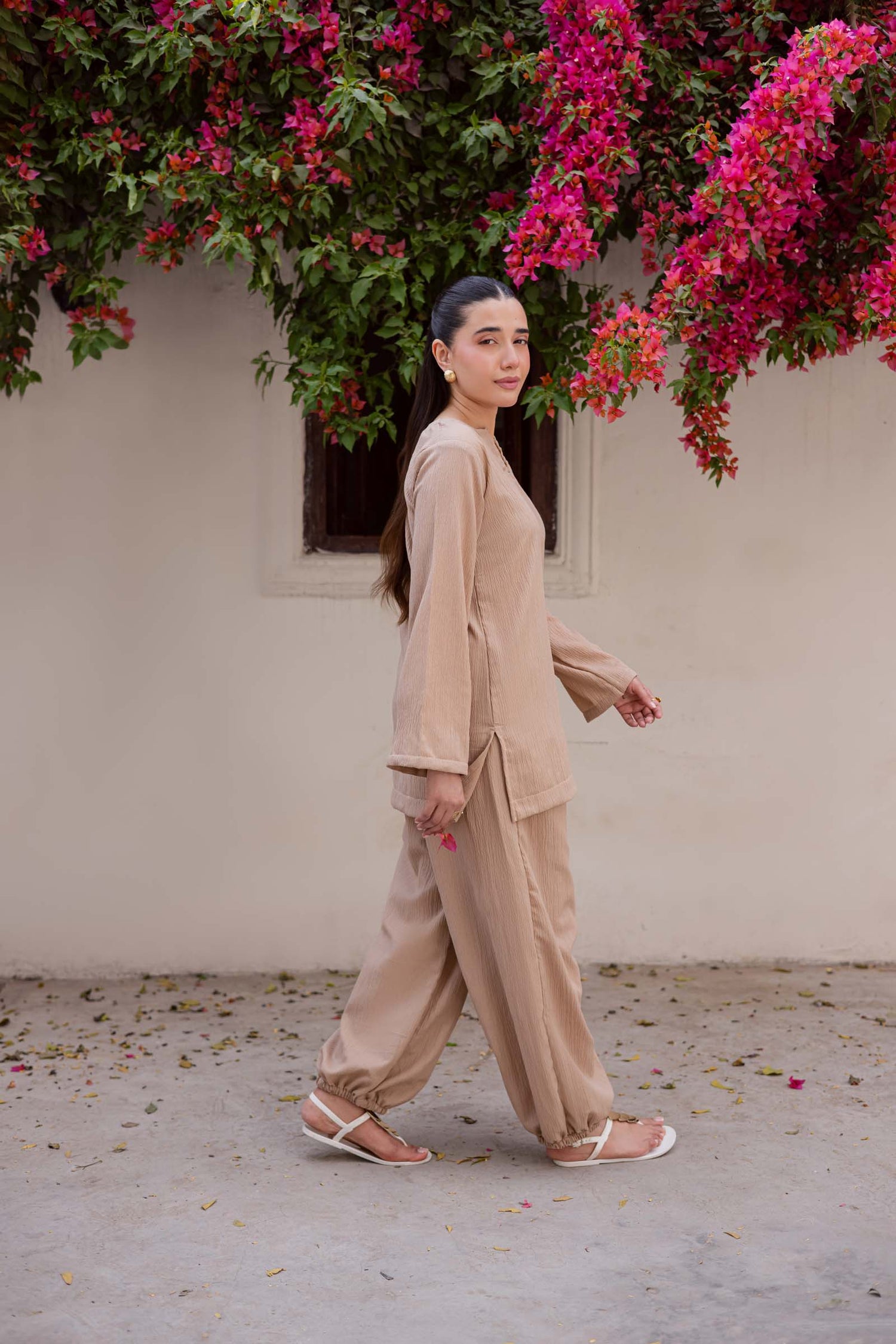 2PC Textured Dress-SB-Skin