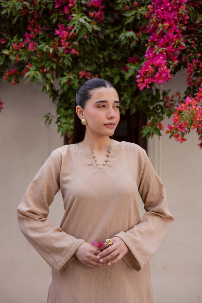 2PC Textured Dress-SB-Skin