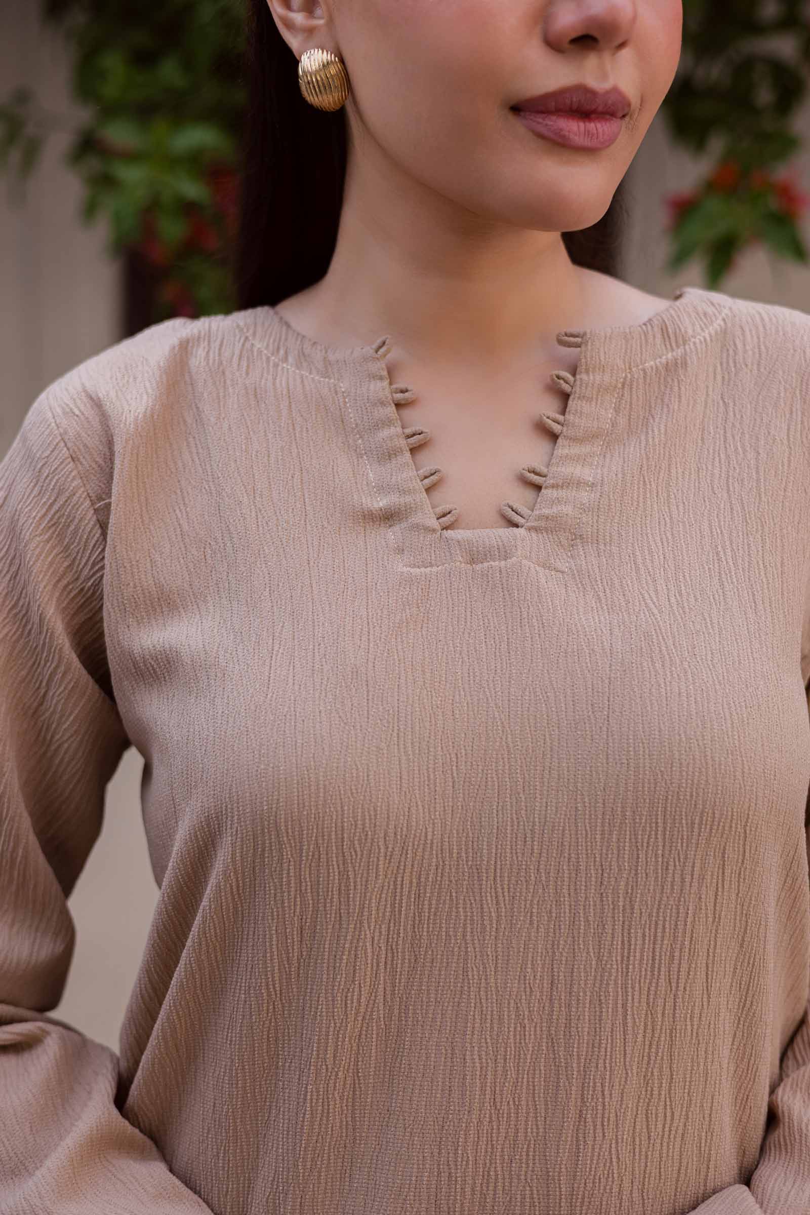 2PC Textured Dress-SB-Skin