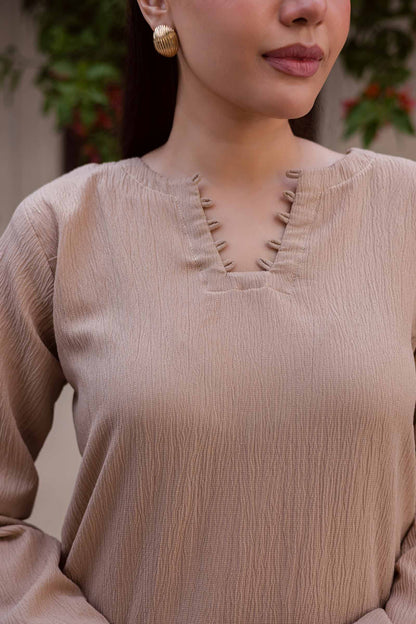 2PC Textured Dress-SB-Skin