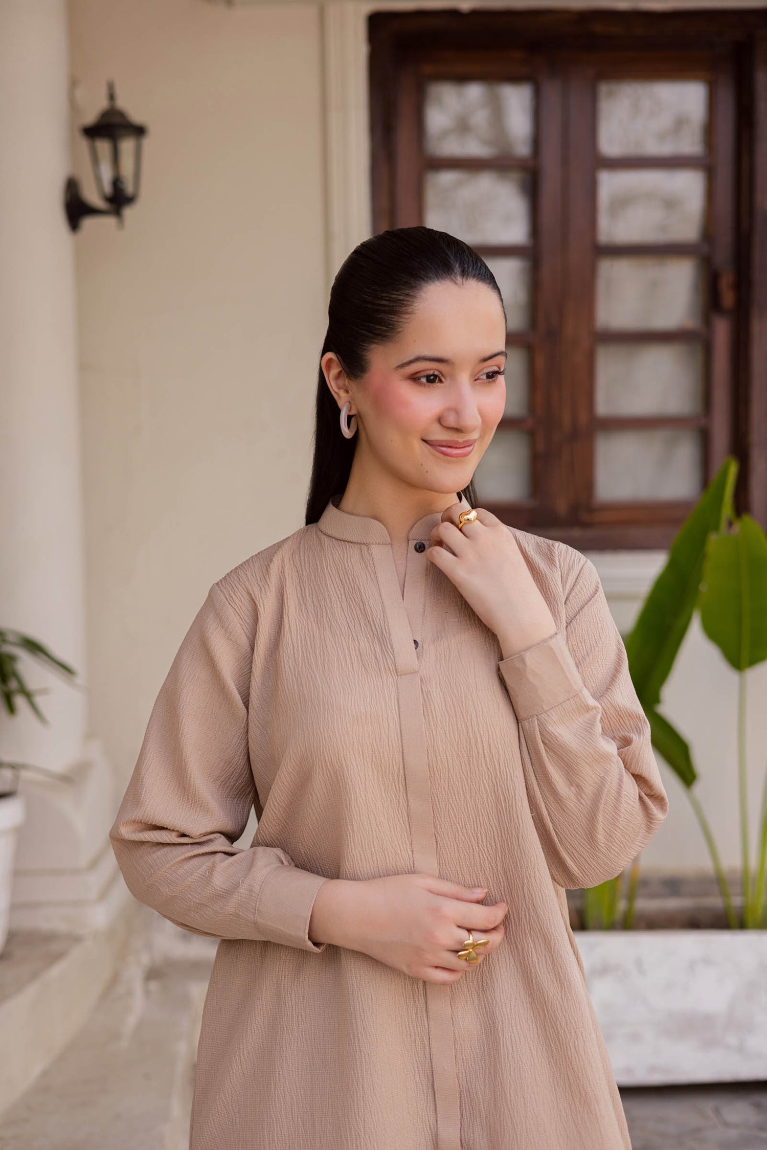 2PC Textured Dress-SP-Skin