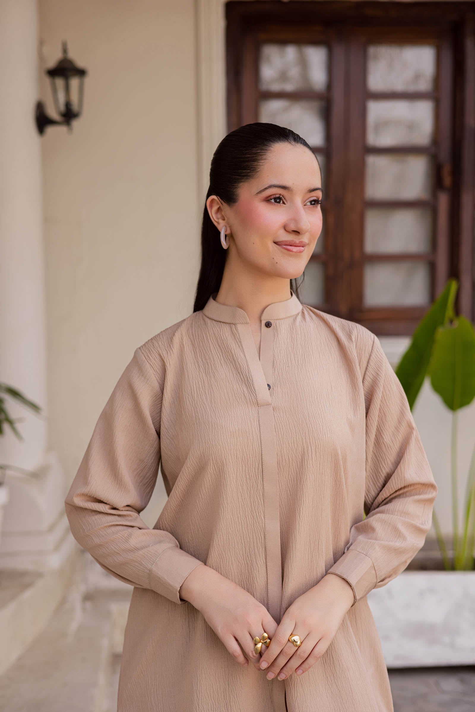 2PC Textured Dress-SP-Skin