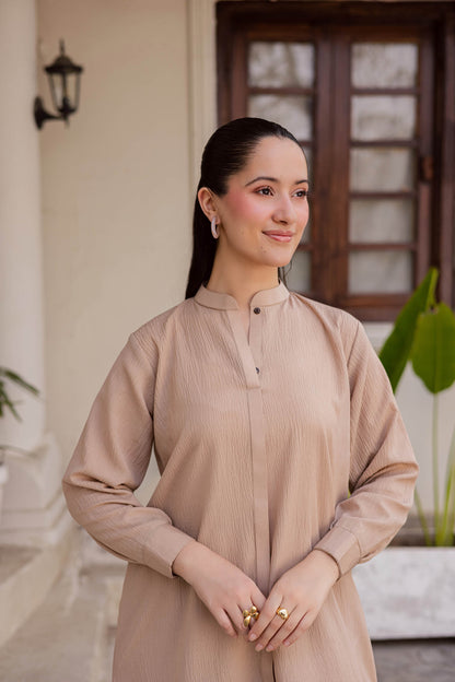 2PC Textured Dress-SP-Skin