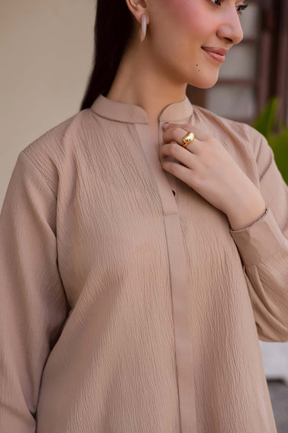 2PC Textured Dress-SP-Skin