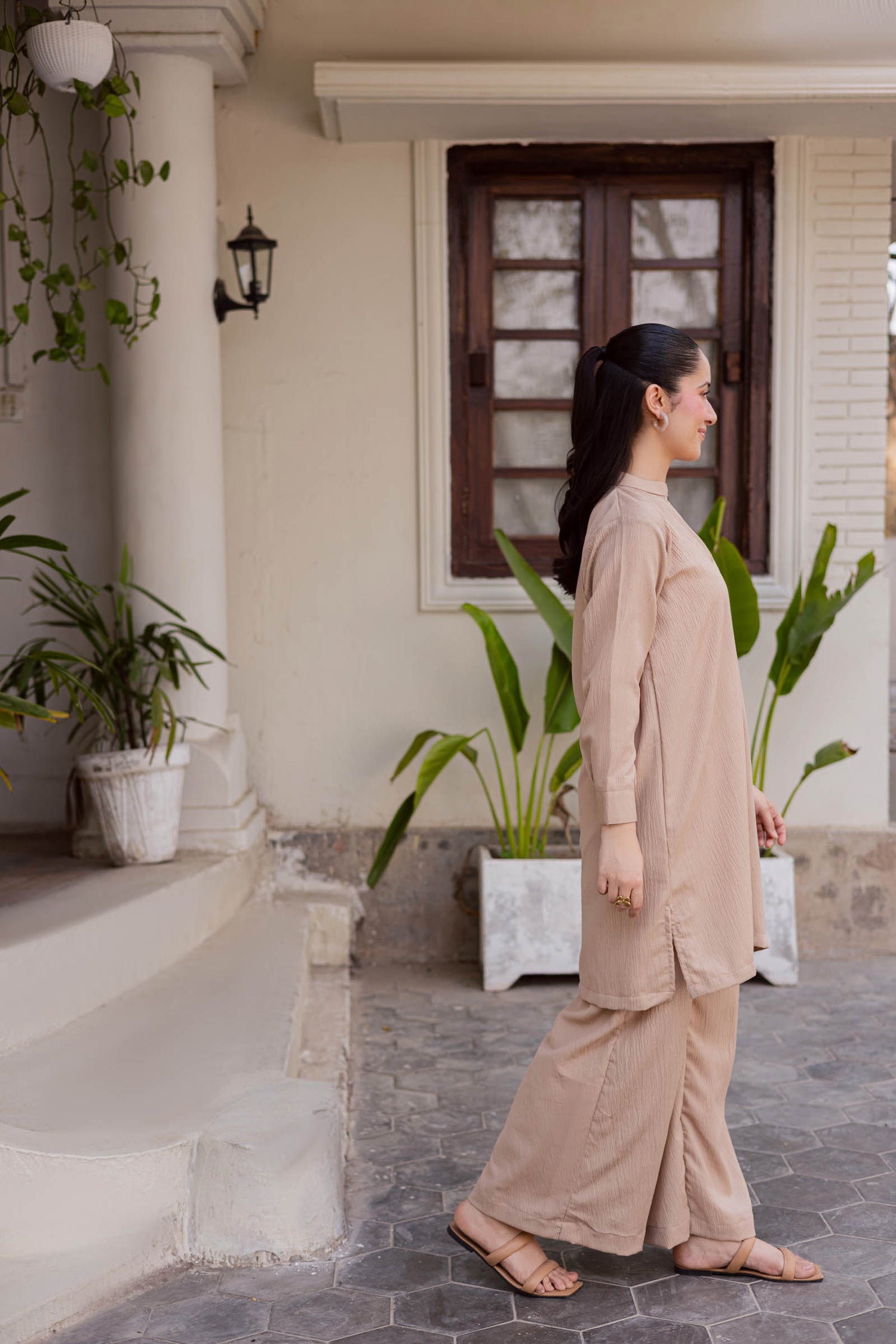 2PC Textured Dress-SP-Skin