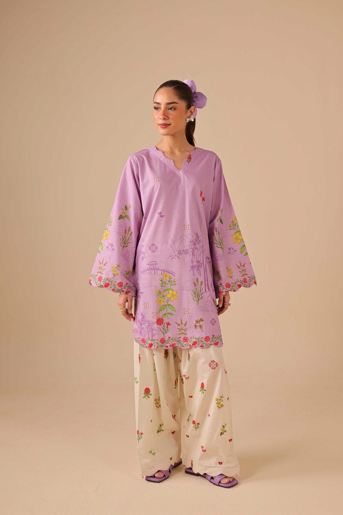 2PC Summer Lawn Dress - 44255