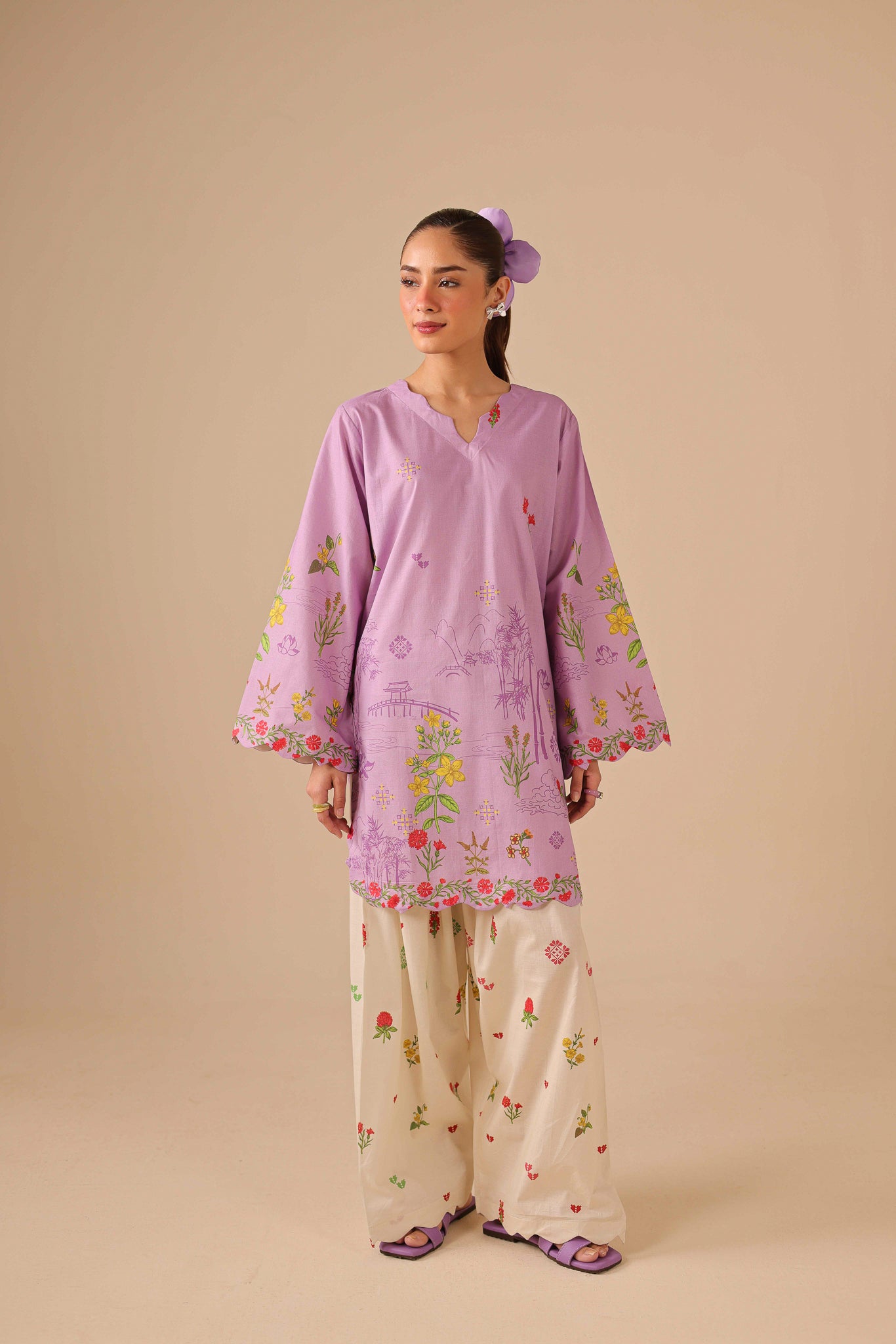 2PC Summer Lawn Dress - 44263