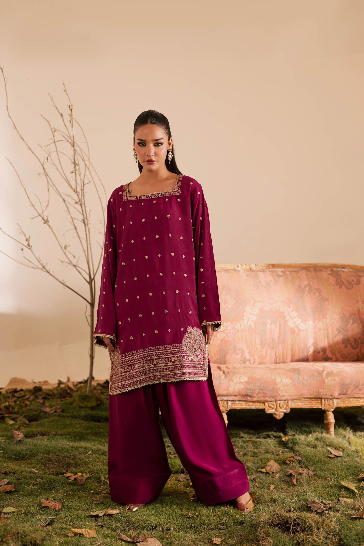 2PC Luxury Embroidered Dress- RSDP13