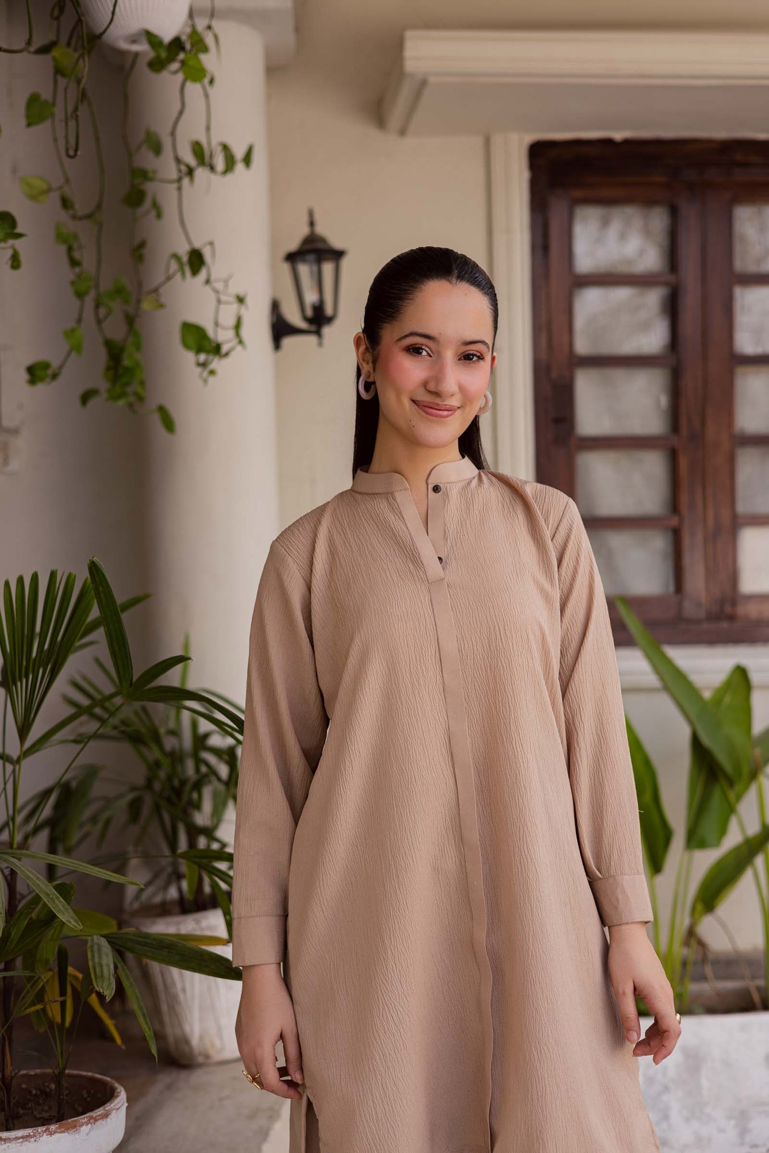 2PC Textured Dress-SP-Skin