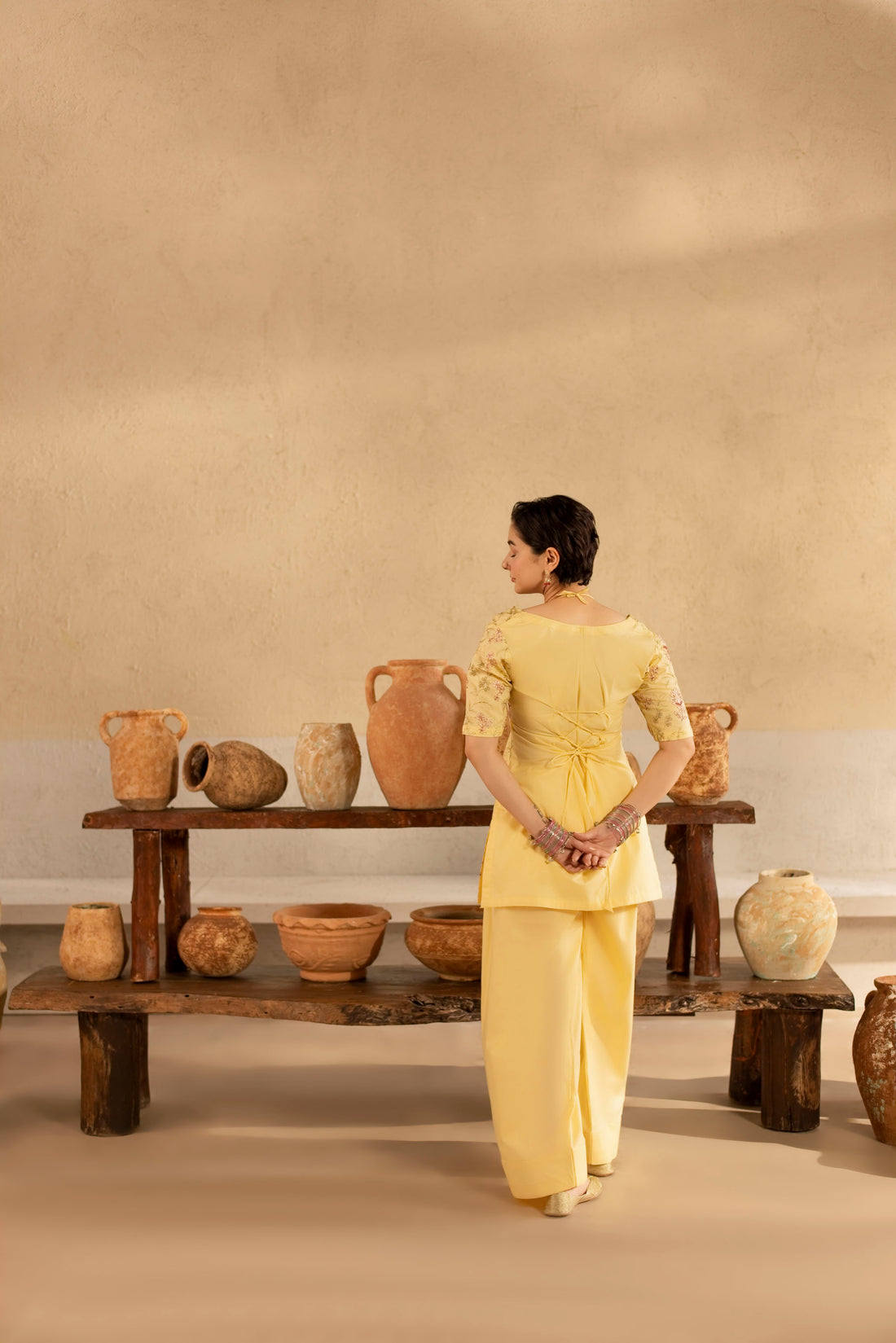 2PC Embroidered Dress - HM05