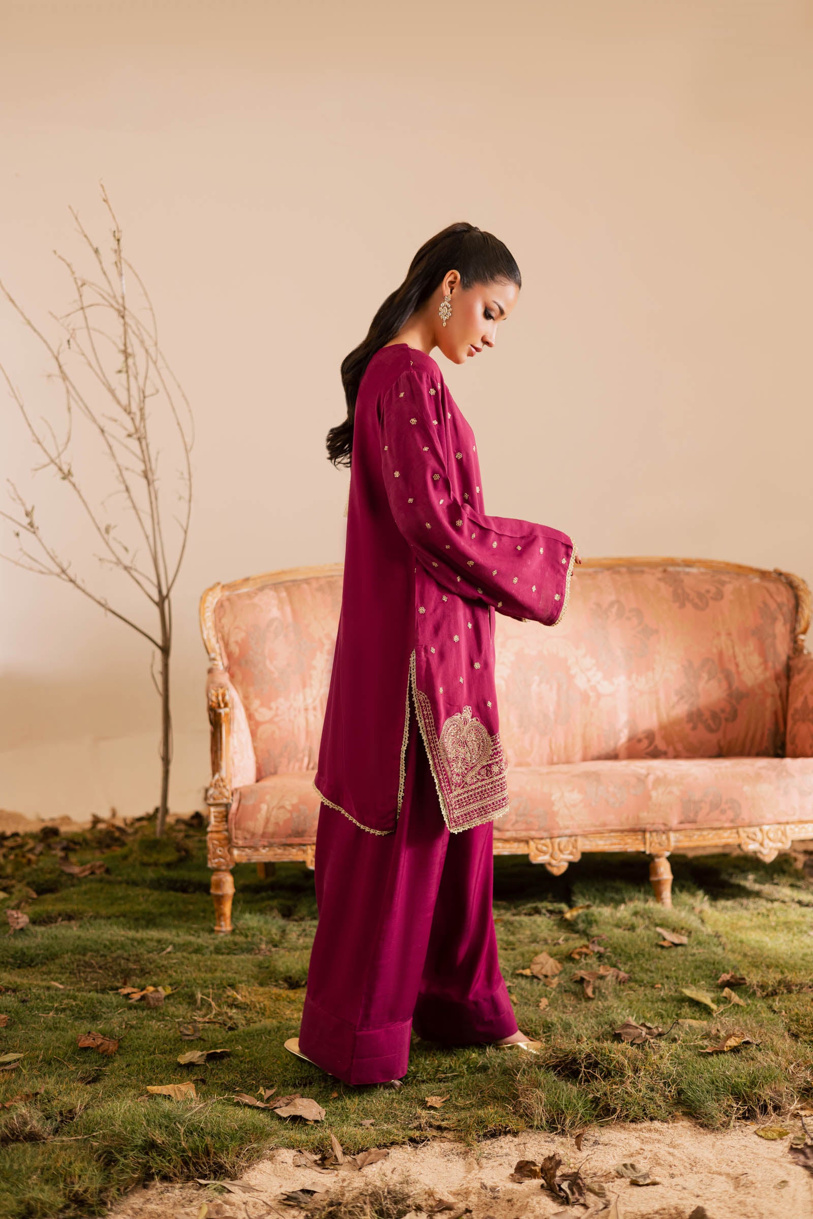 2PC Luxury Embroidered Dress- RSDP13