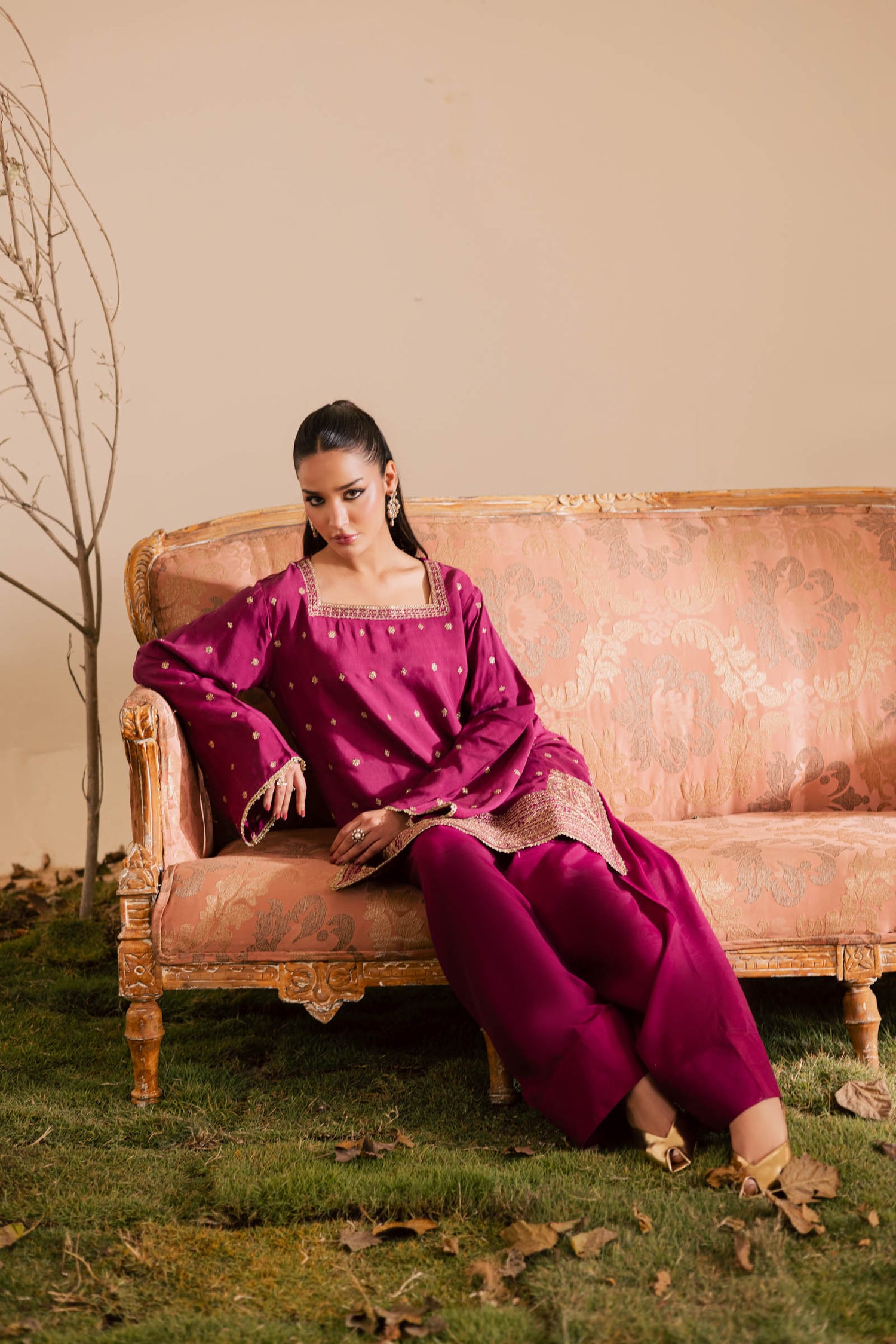 2PC Luxury Embroidered Dress- RSDP13