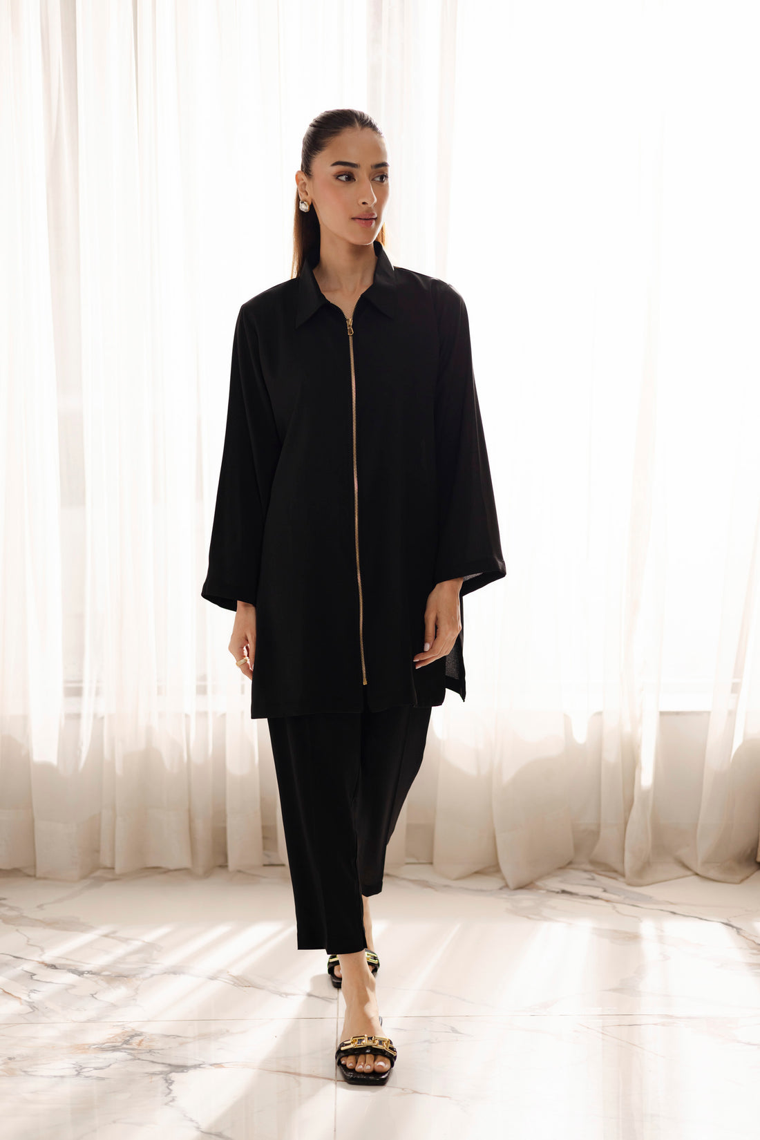 Solid 2PC Dress - SP-08 Black