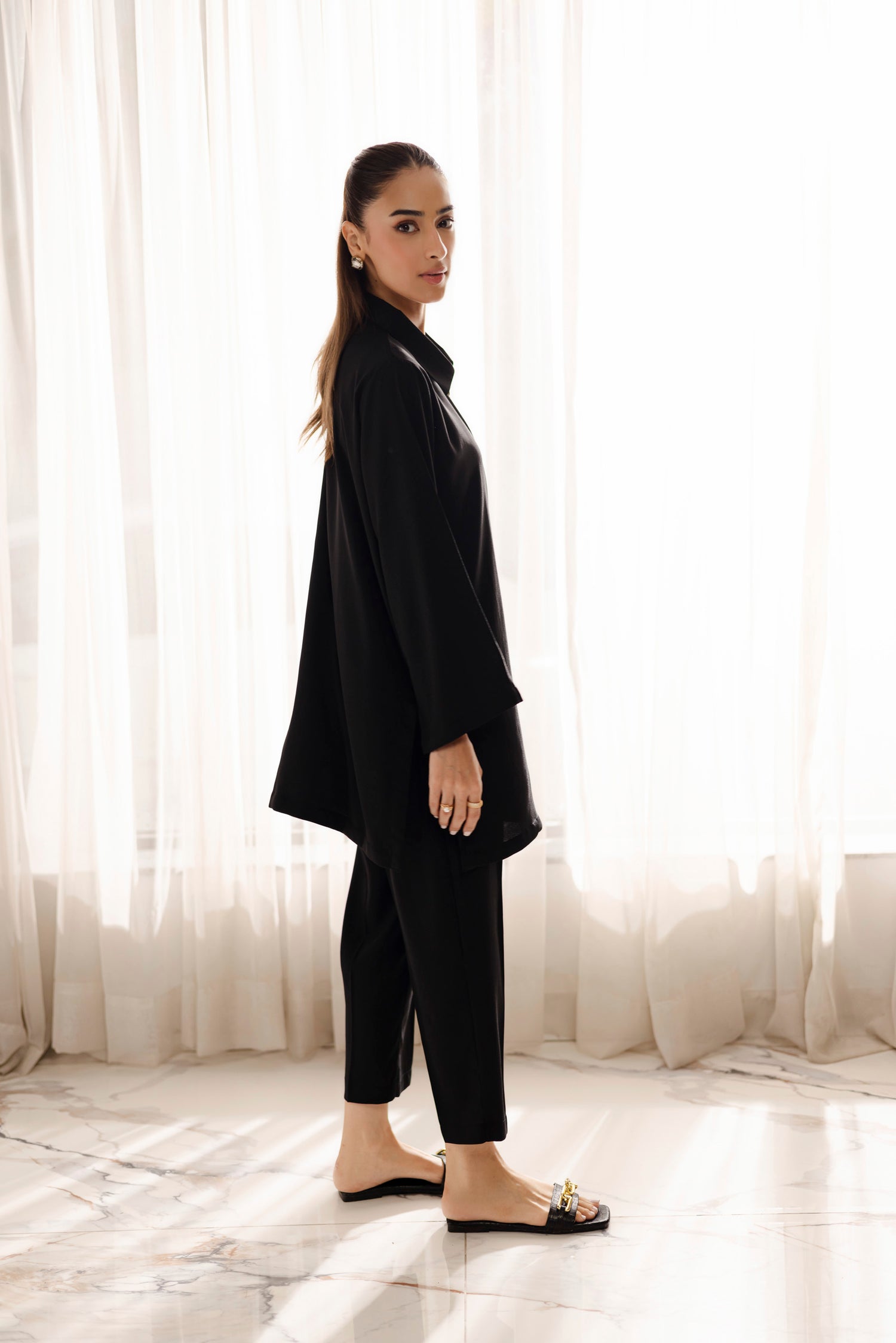 Solid 2PC Dress - SP-08 Black