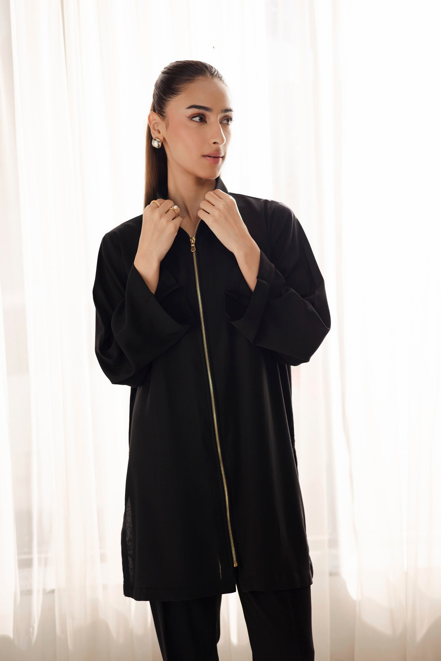 Solid 2PC Dress - SP-08 Black