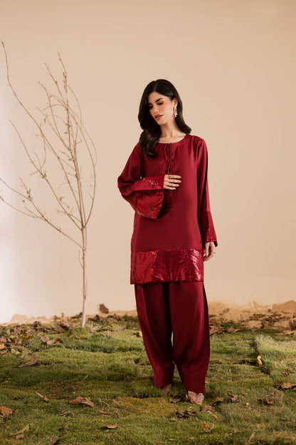 2PC Luxury Embroidered Dress- RSR17