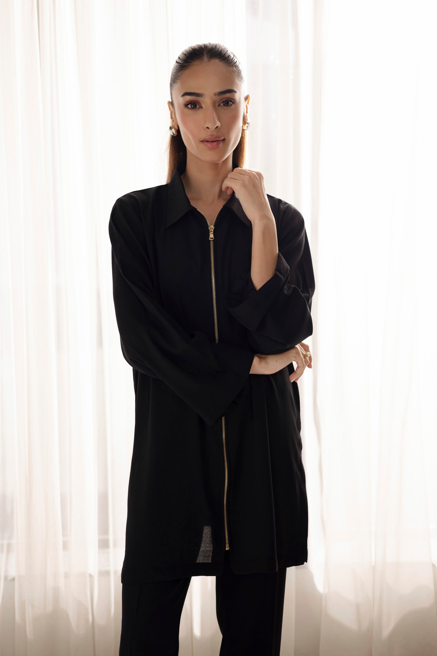 Solid 2PC Dress - SP-08 Black