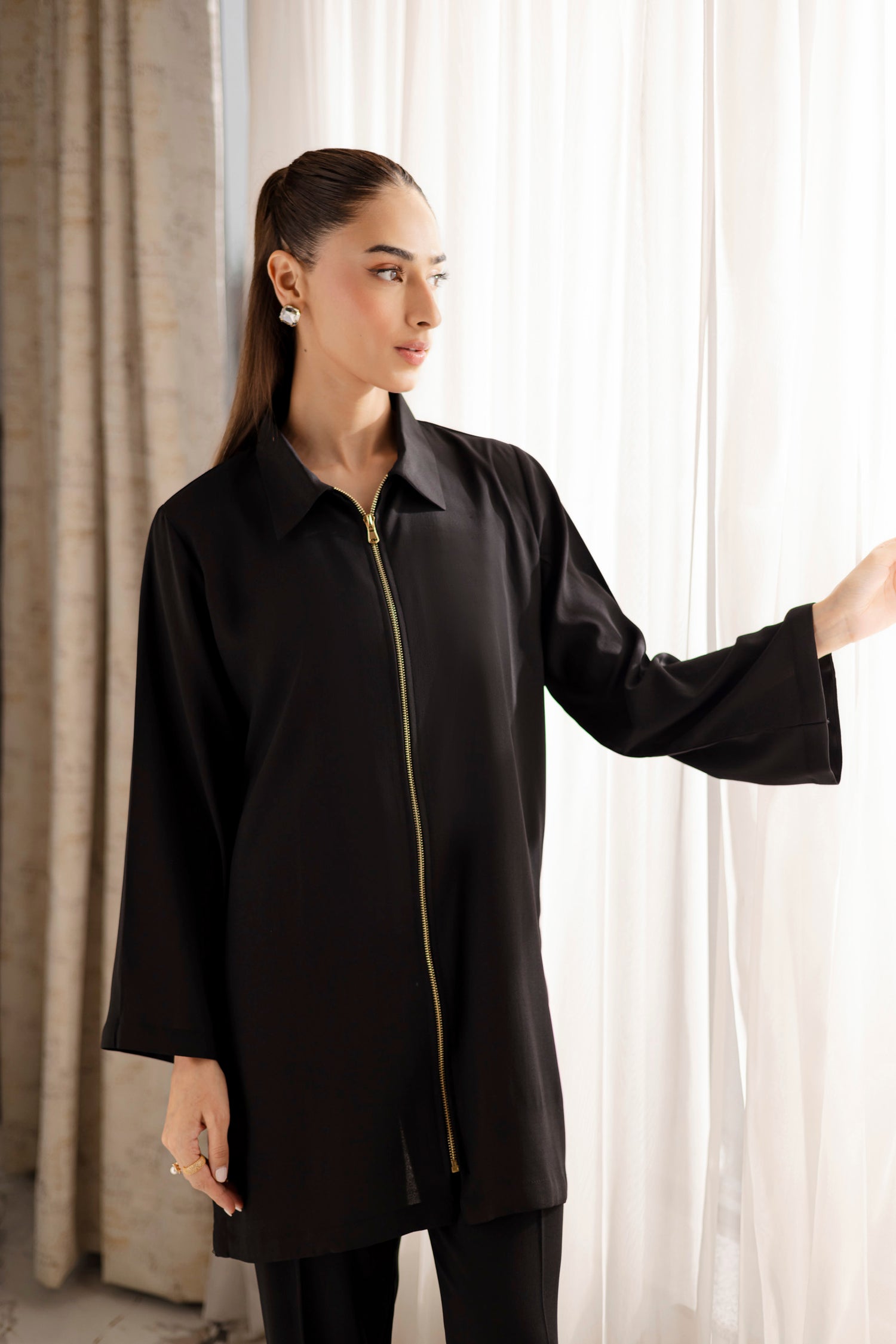 Solid 2PC Dress - SP-08 Black