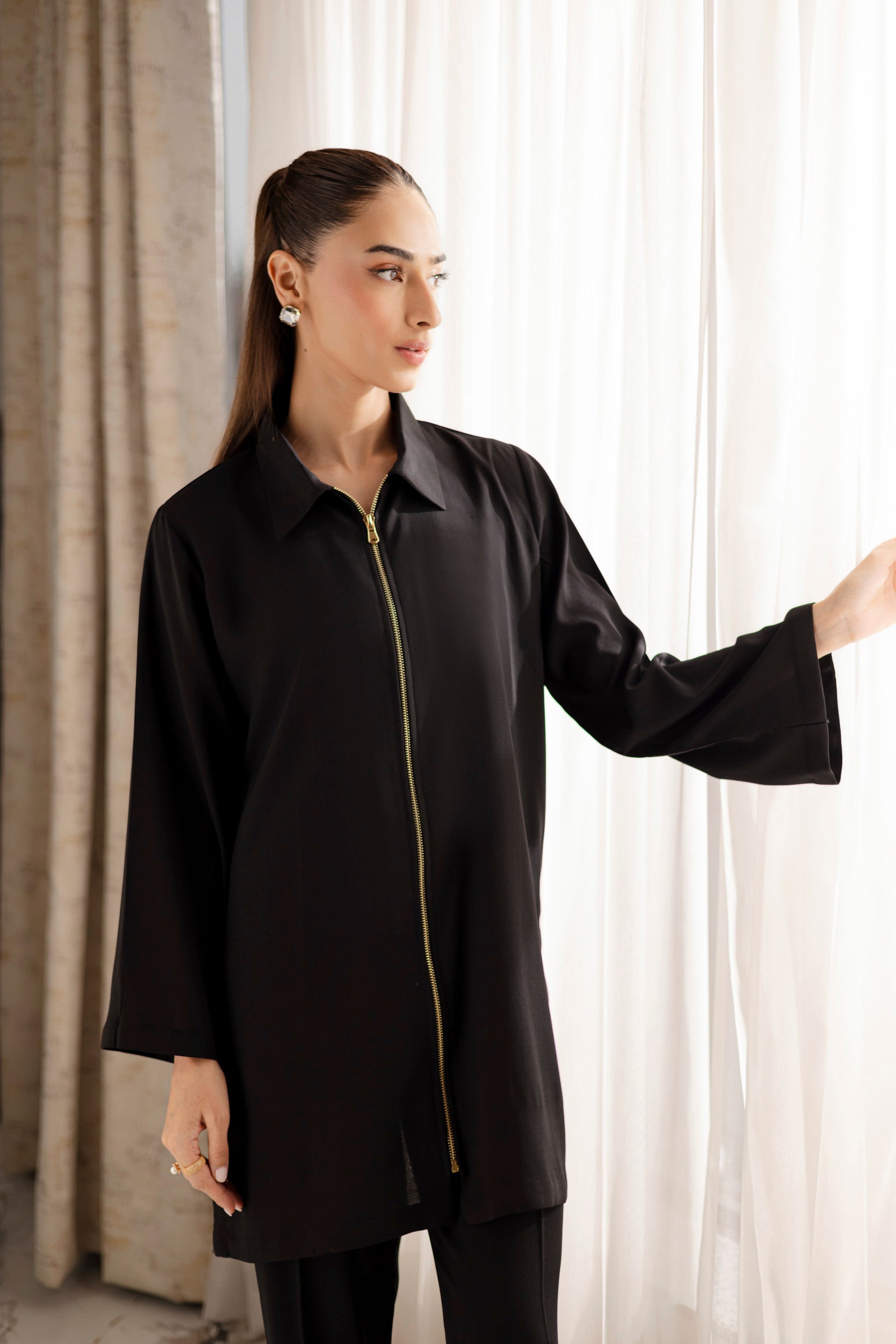 Solid 2PC Dress - SP-08 Black