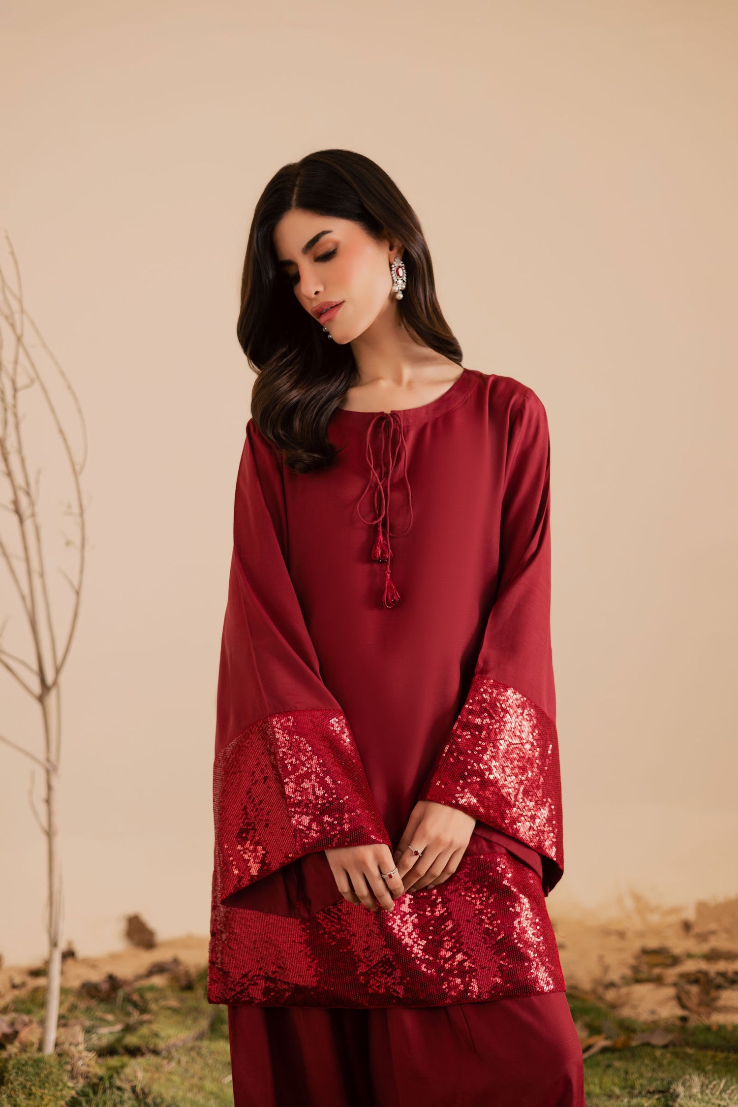 2PC Luxury Embroidered Dress- RSR17