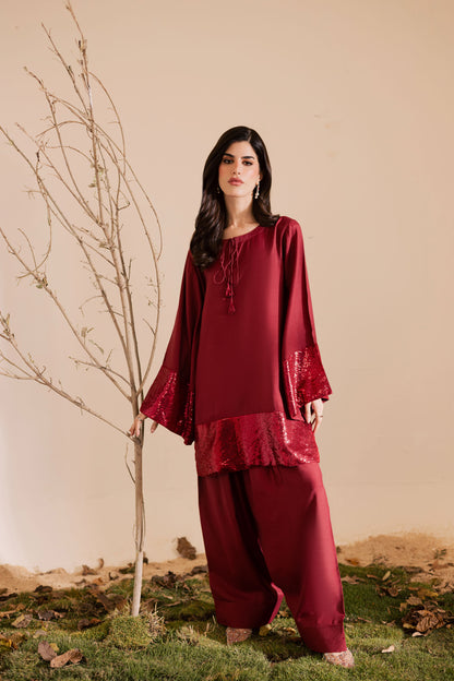 2PC Luxury Embroidered Dress- RSR17