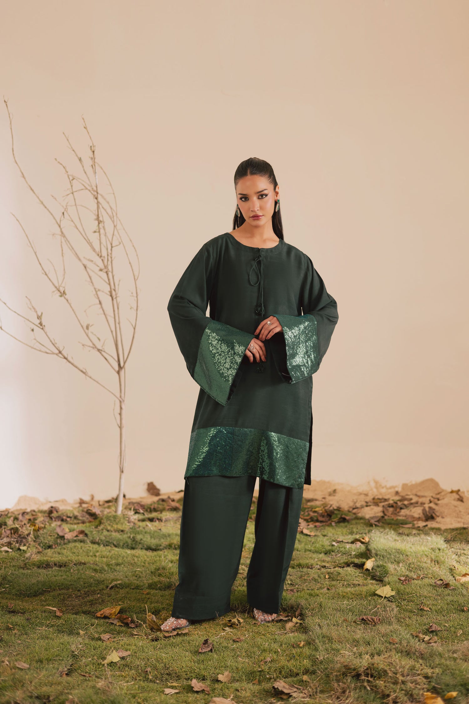 2PC Luxury Embroidered Dress- RSBG18