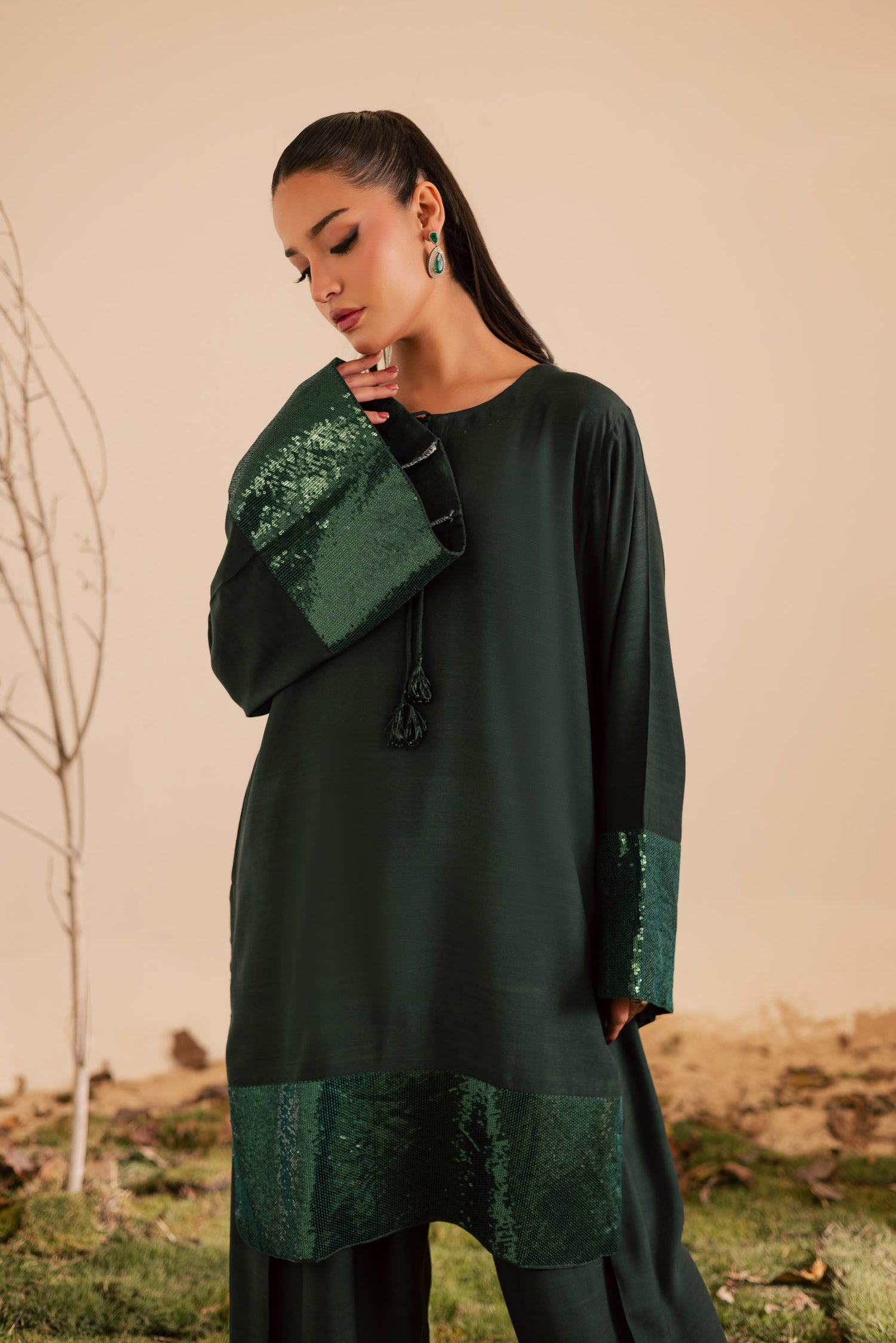 2PC Luxury Embroidered Dress- RSBG18