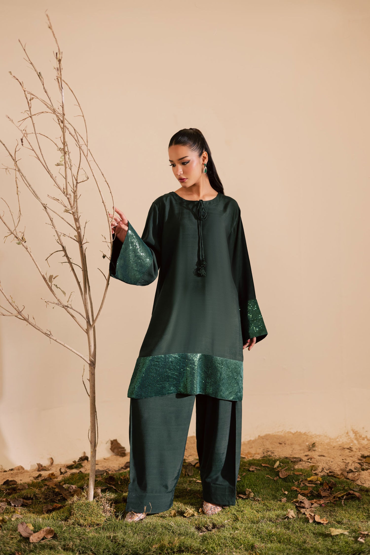 2PC Luxury Embroidered Dress- RSBG18