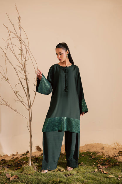 2PC Luxury Embroidered Dress- RSBG18