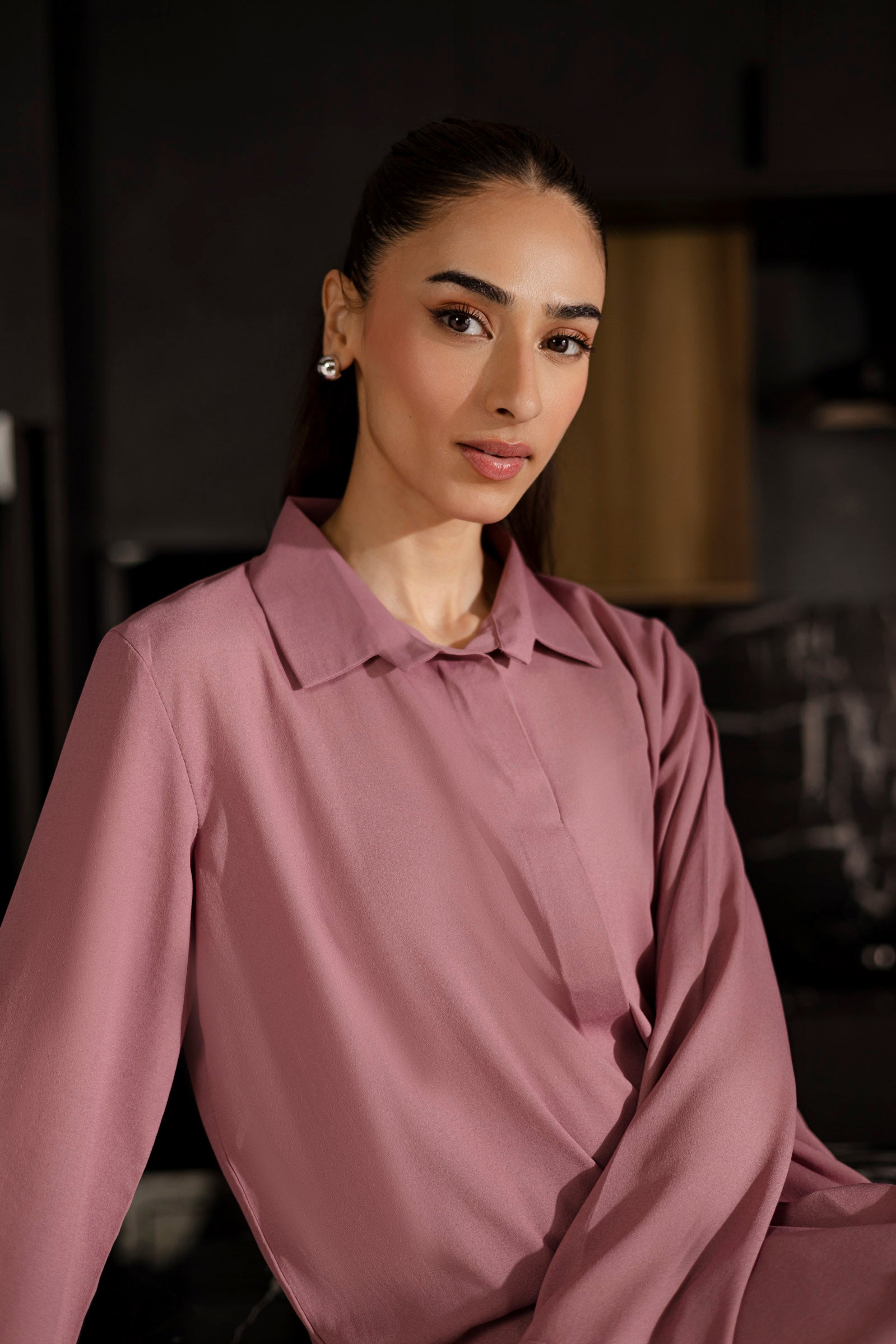 Solid 2PC Dress - SP-03 Mauve