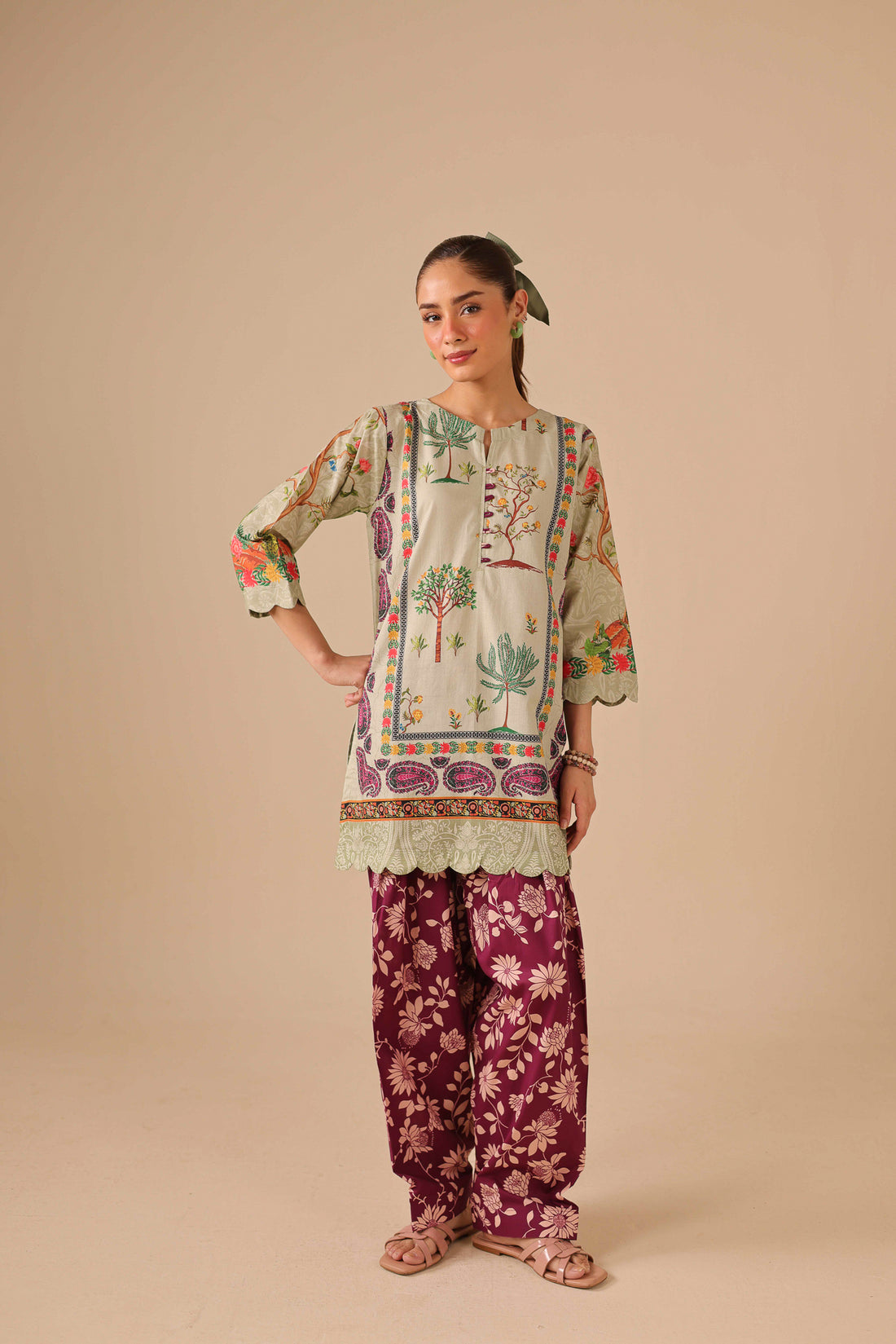 2PC Summer Lawn Dress - 44283