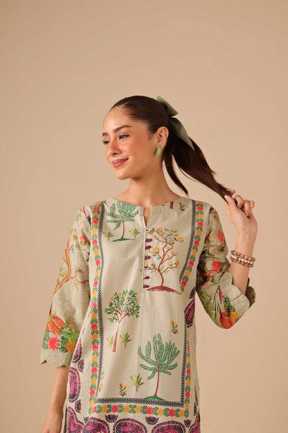 2PC Summer Lawn Dress - 44283