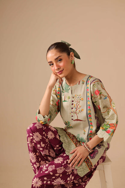 2PC Summer Lawn Dress - 44283