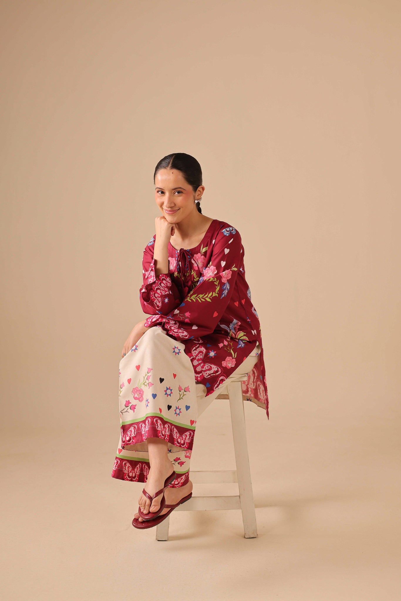 2PC Summer Lawn Dress - 44236