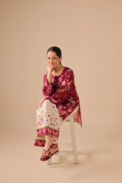 2PC Summer Lawn Dress - 44236