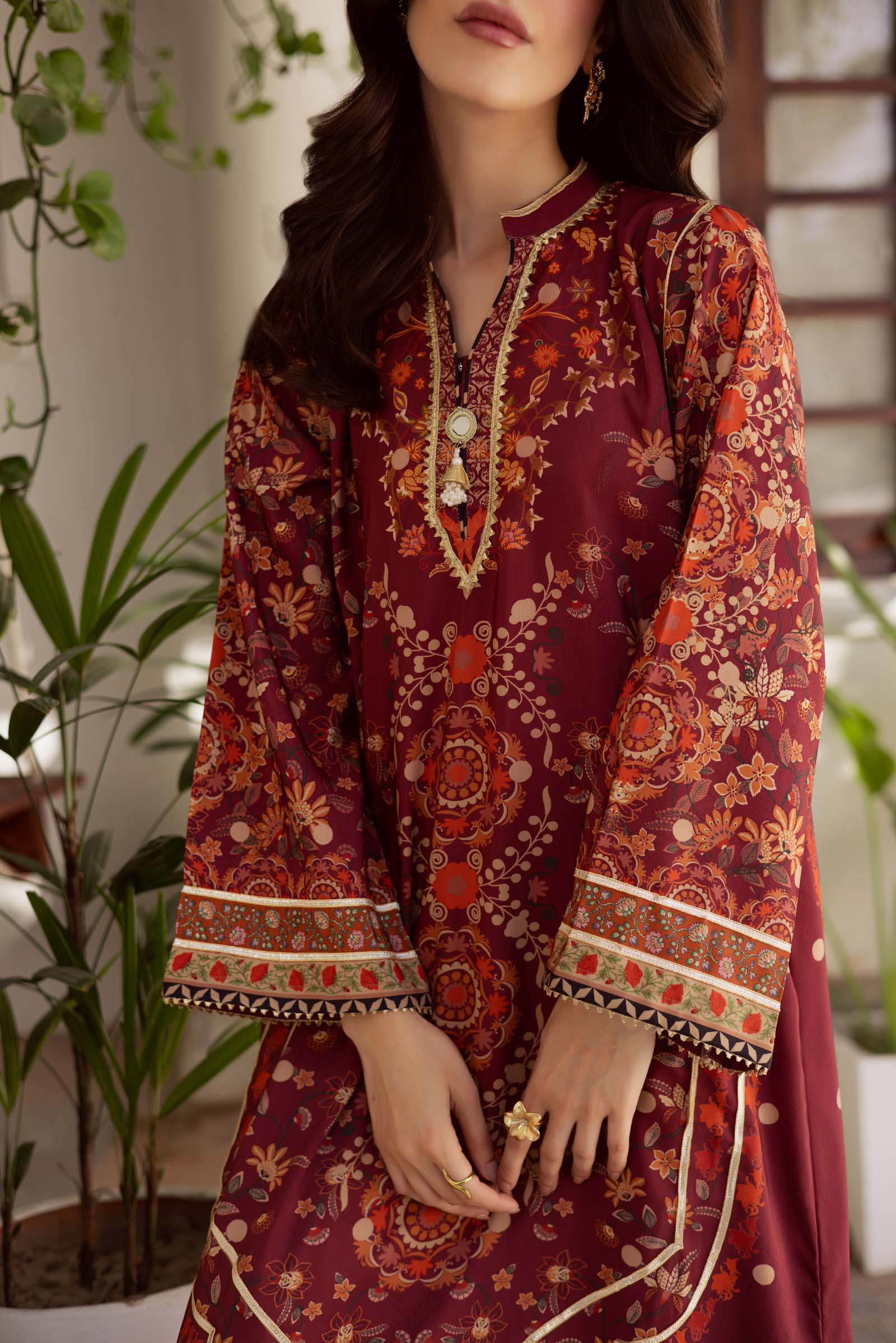 2PC Luxury Printed Pret- LP01