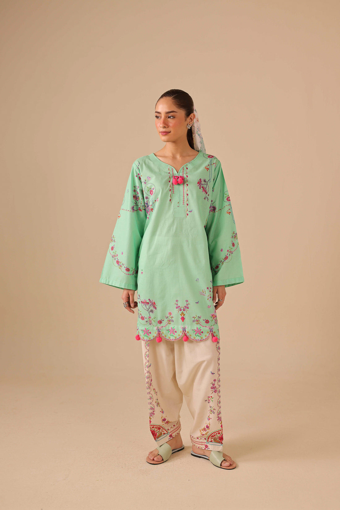 2PC Summer Lawn Dress - 44264