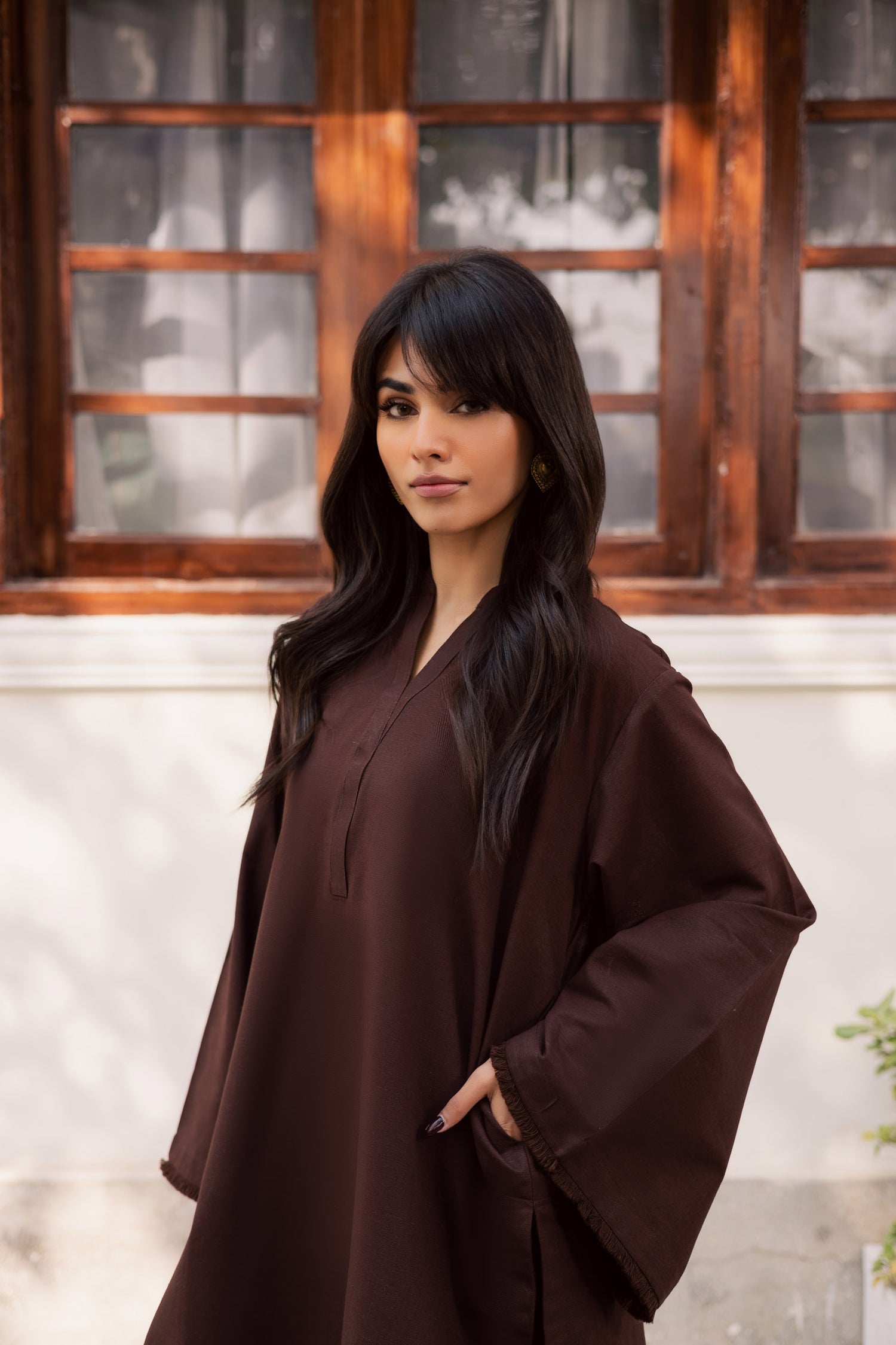 2 PC Khaddar Solid FSK 03 – Dark Brown