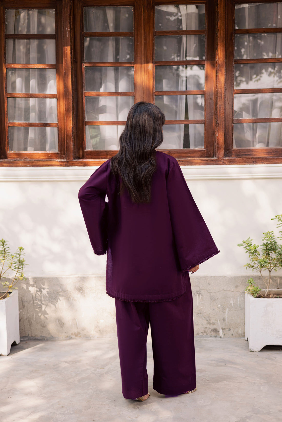 2 PC Khaddar Solid FSK 03 – Dark Plum