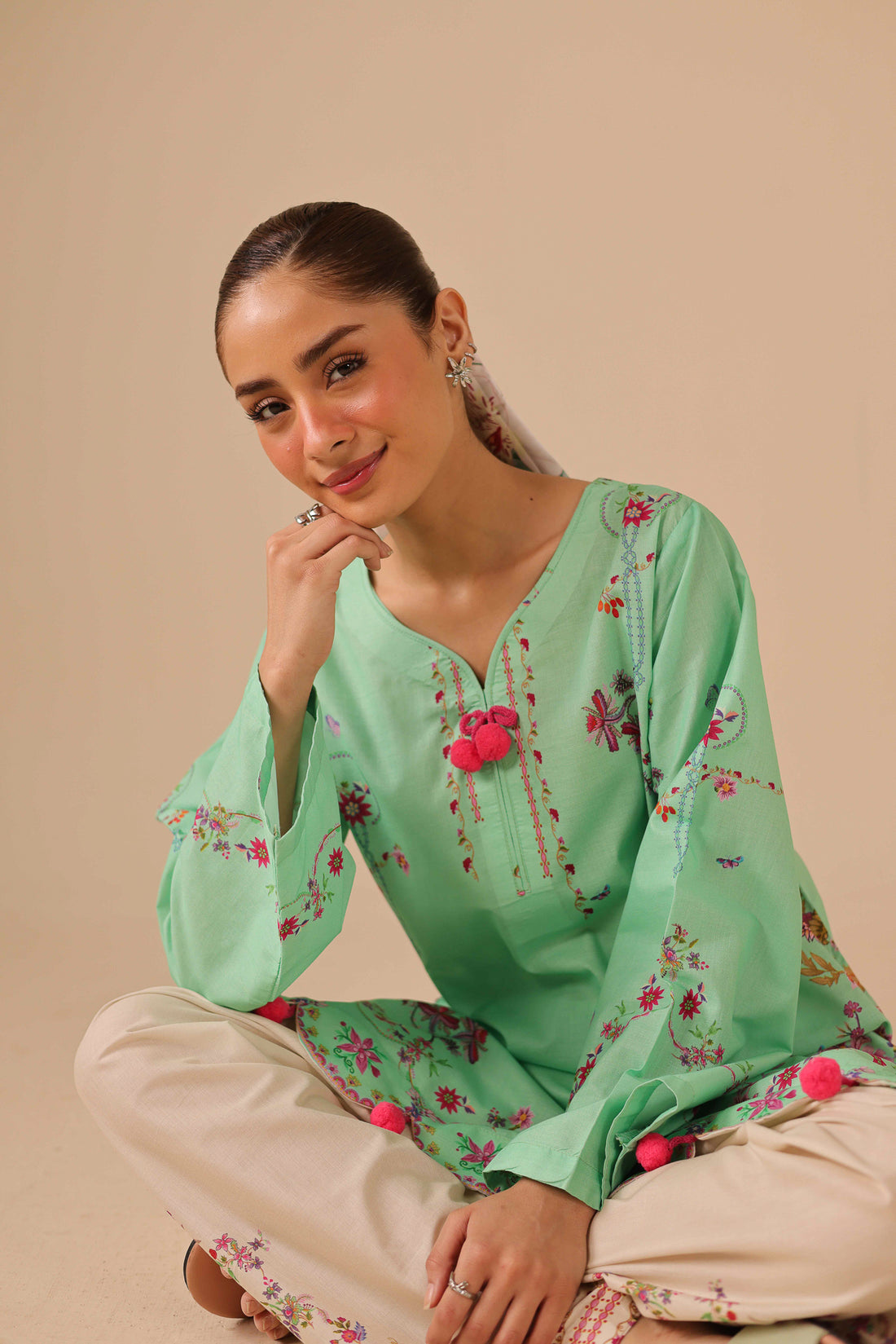 2PC Summer Lawn Dress - 44264